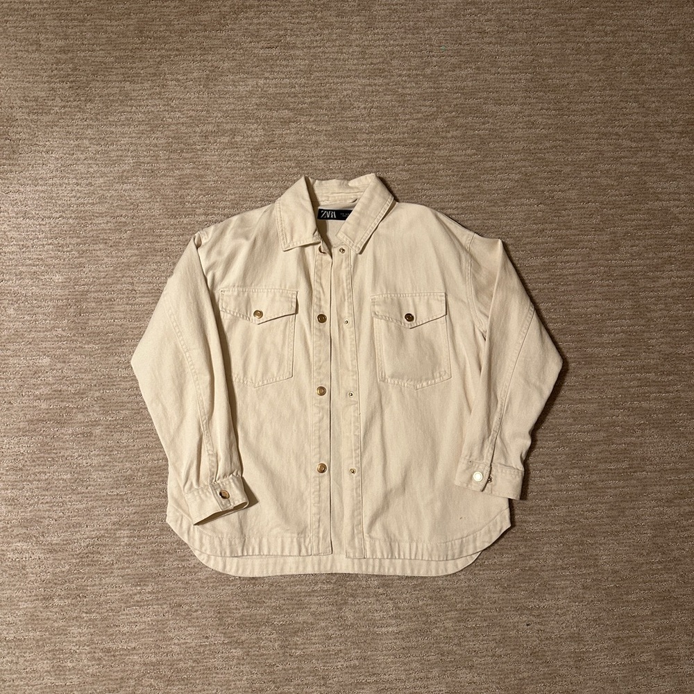 Zara Beige utility jacket